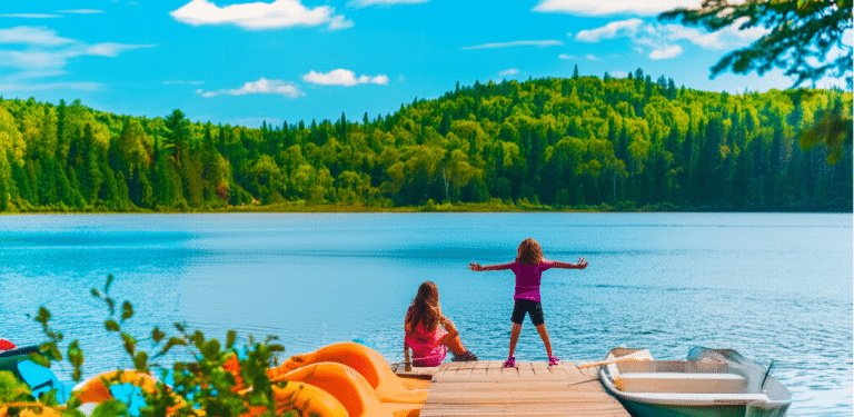 kids summer lake